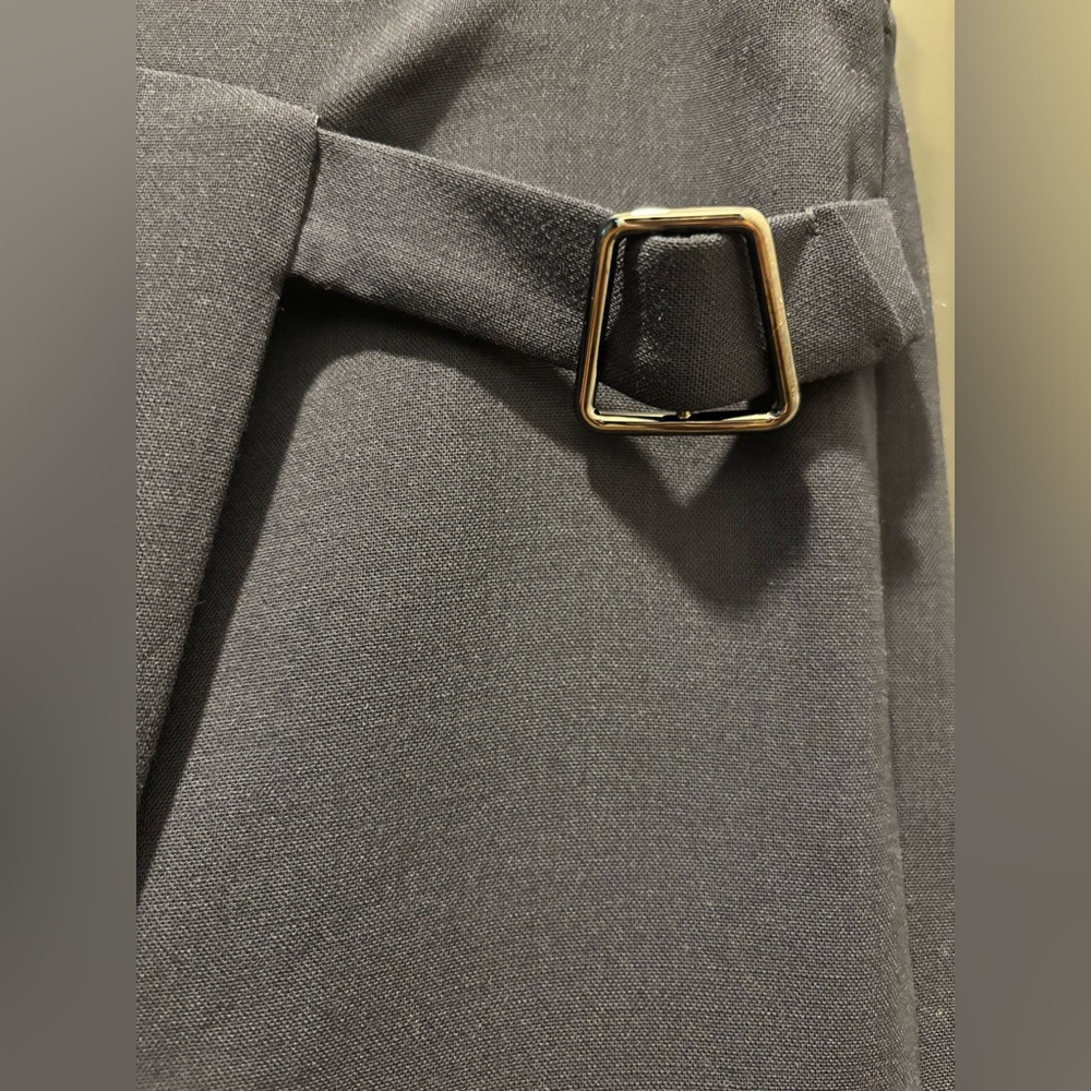 AKRIS Foss Wool Double Face Wide Leg Pants Apron Wrap Asymmetric Panel Trouser 8 - Picture 9 of 17